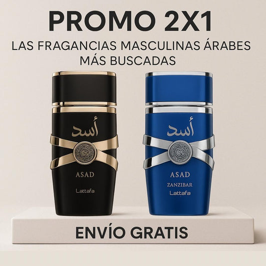 2x1 | Perfumes Árabes Originales: ASAD EDP + ASAD Zanzibar 100ml | ENVÍO GRATIS